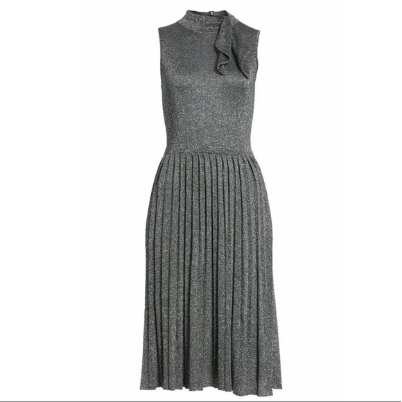 Kate Spade Women's Metallic Bow Knot Dress - Sz L - Picture 2 of 8